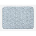 thumbnail image 1 of Gingko Bath Mat, Flower Bouquet Leaves Vintage Style Feminine Flourish Bohemian Design, Plush Bathroom Decor Mat with Non Slip Backing, 29.5" X 17.5", Slate Blue Coconut, by Ambesonne, 1 of 2