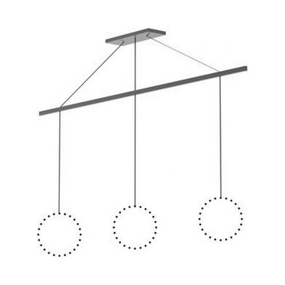 CNL3AC-GH-Kuzco Lighting-Marquee - 3 Light Port Linear Canopy-1 Inches Tall and 0.63 Inches Wide-Graphite Finish