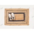thumbnail image 2 of Rectangle Rug Natural Jute Rug Hand Braided Beige And Blue Color Area Rug, 2 of 5