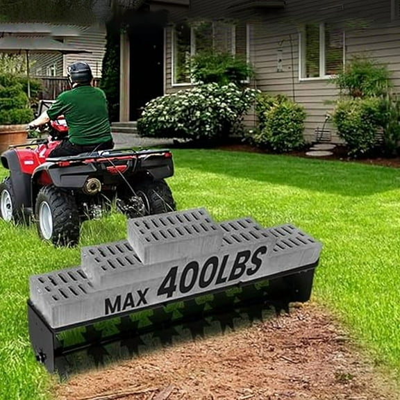 400LBS Capacity Manual Aerator Lawn Tool, Manual Aerator Lawn Tool for Garden Yard,35 Inch Tow Spike Aerator Tool, for Garden Yard