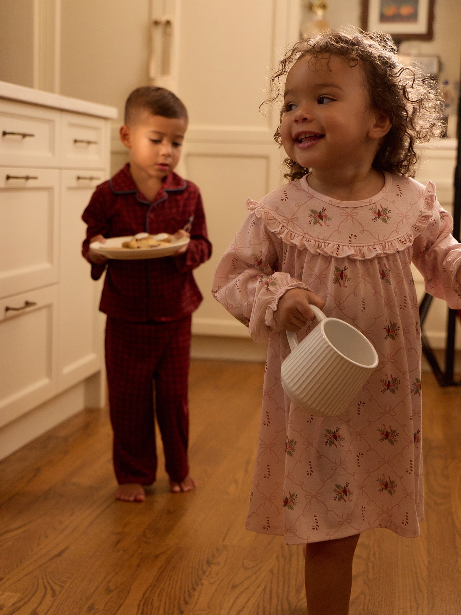 Modern Moments by Gerber Toddler Girl Christmas Ruffle Yoke Nightgown, Sizes 12 Months - 5T