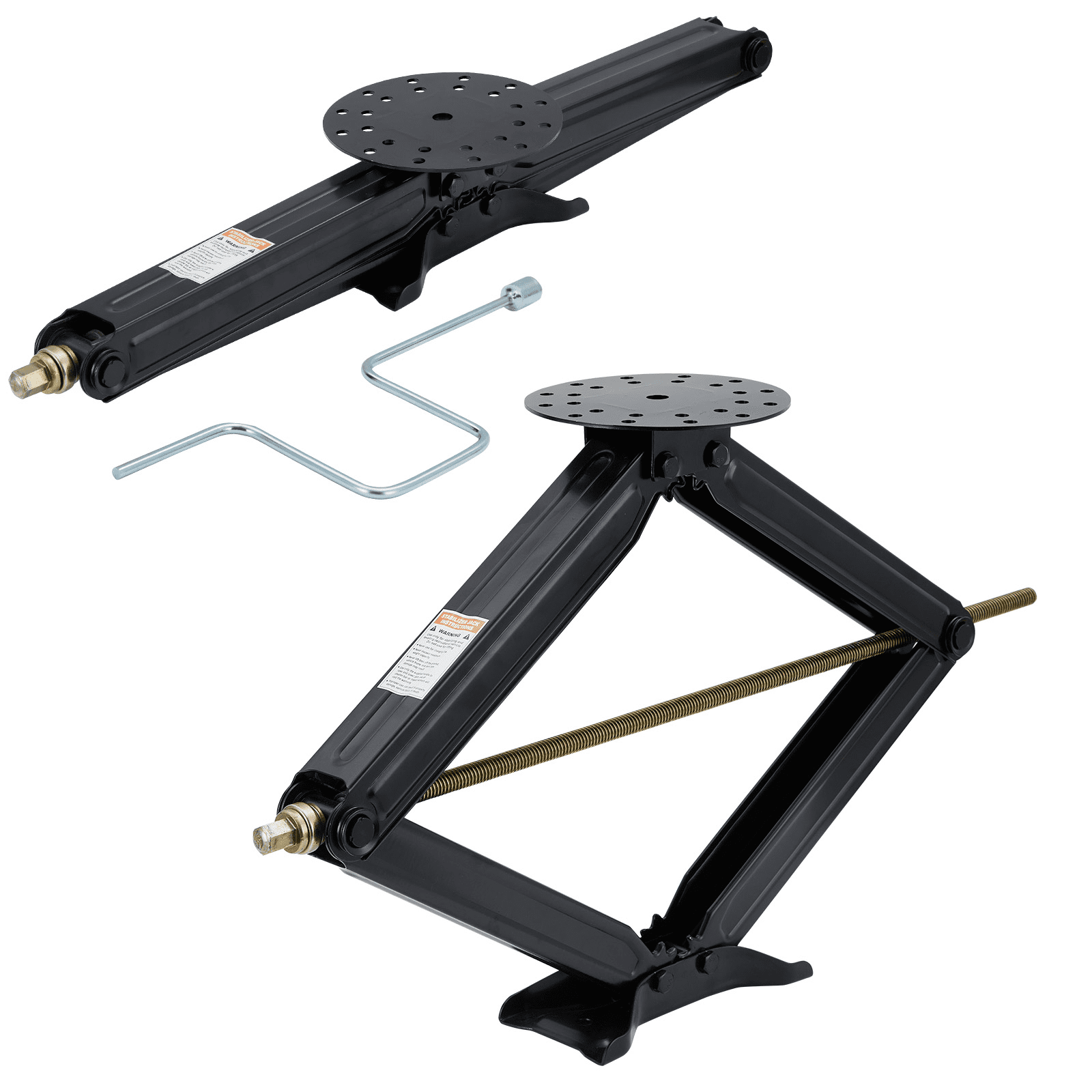 Garvee 7500lb RV Scissor Jacks 4-30" Height , Heavy Duty RV Camper Stabilizer Jacks w/Crank Handle and Drill Socket for Travel Trailer Camper