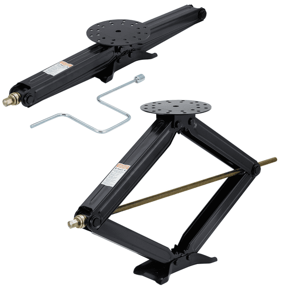 CazToi Set of 2 5000LB RV Scissor Jacks 4"-30" Heavy Duty Stabilizer Jacks with Crank & Drill Adapter