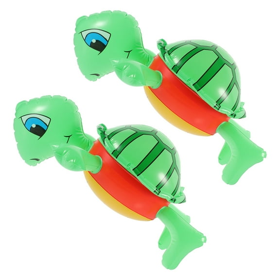 FRCOLOR  2 Pcs Inflatable Turtle Props Balloon Toys For Party Child Green