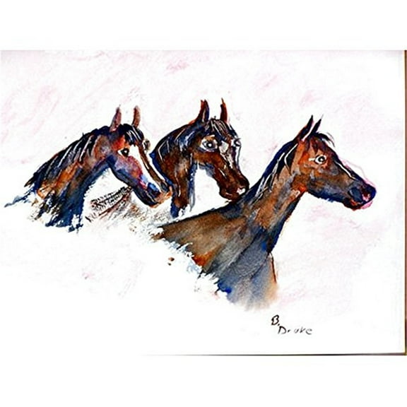 Betsy Drake PM419 Three Horses Place Mat - Set of 4