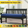 thumbnail image 2 of Millsilo Outdoor Bench Cushion,Waterproof and Fade Resistant Balcony Furniture Mat,with Straps,59"x18"x3" Blue, 2 of 7