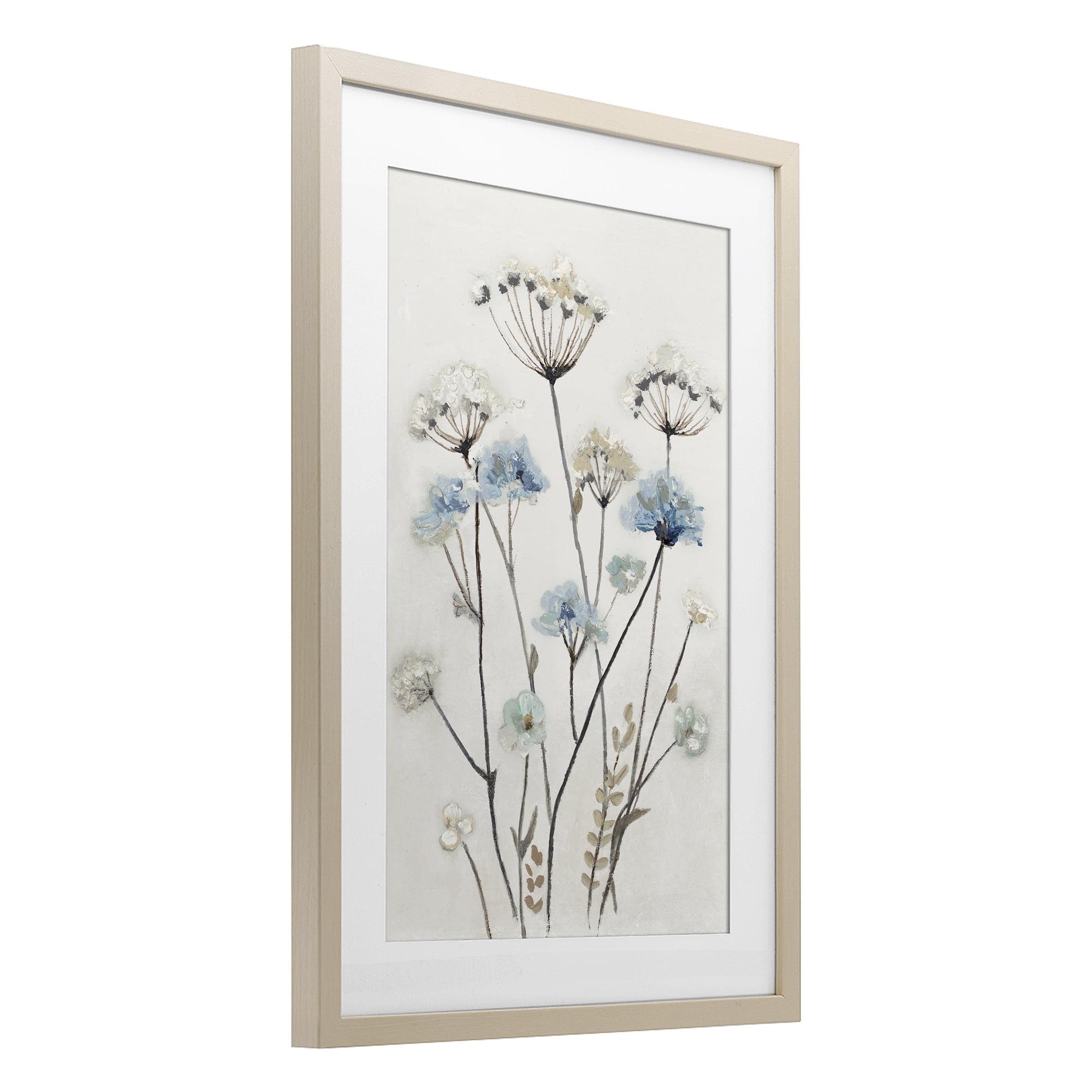 Stupell Industries Soft Jardin Azul Birch Framed Print Under Glass, design by Patricia Pinto