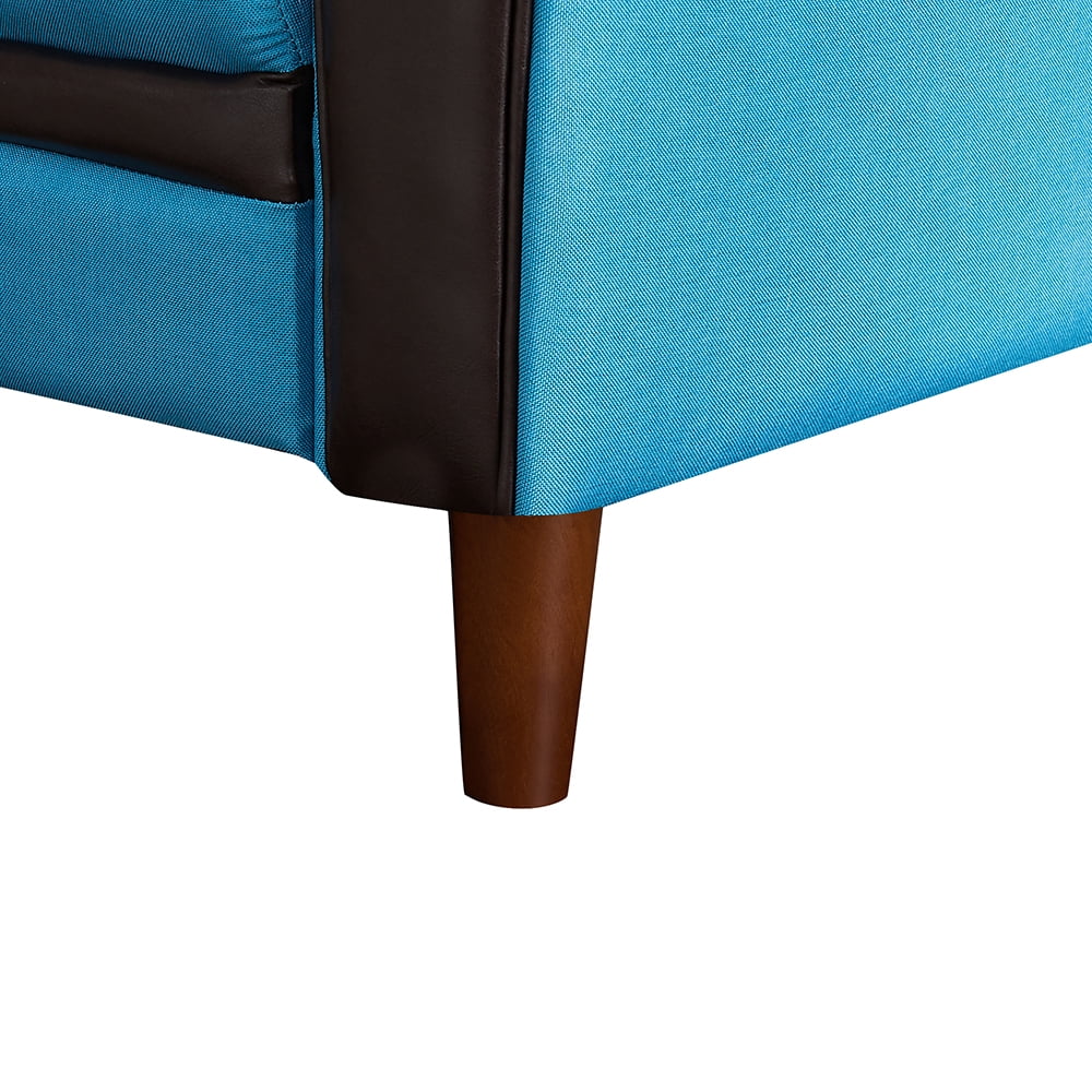 Kepooman Modern 3-Seater Tufted Loveseat Sofa for Living Room Bedroom Office, Blue Kepooman Modern 3-Seater Tufted Loveseat Sofa for Living Room Bedroom Office, Blue