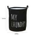 thumbnail image 4 of Xuniizn Laundry Basket, Collapsible Laundry Hamper & Large Storage Bin - Foldable Laundry Baskets with Handles, Space-Saving Laundry Hamper for Home, Dorm, Office, 60%Cotton, 40%Linen, Black, 4 of 8