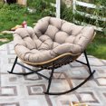 thumbnail image 7 of Thickened Waterproof Papasan Rocking Chair Cushion – 6.3'' Egg Chair Cushions with Secure Ties, Fade-Resistant & Weatherproof for Indoor/Outdoor Use , Fits Rattan Wicker Hammock Chairs (Only Cushion), 7 of 7