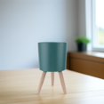 thumbnail image 3 of Clispeed Durable Blue Iron Plant Pot Stand Simple Flower Rack for Indoor Outdoor 1Pc, 3 of 8