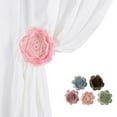 thumbnail image 2 of AOOOWER 2Pieces Floral Window Curtain Clips Metal Spring Clamps Buckles Flower Drapery Tiebacks Home Decorative Accessories, 2 of 17
