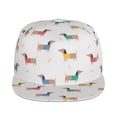 thumbnail image 2 of Haiem Dachshund Dog Puppy Classic Snapback Cap Flat Bill Hat Baseball Cap Adjustable Size Cotton Dad Hat, 2 of 9