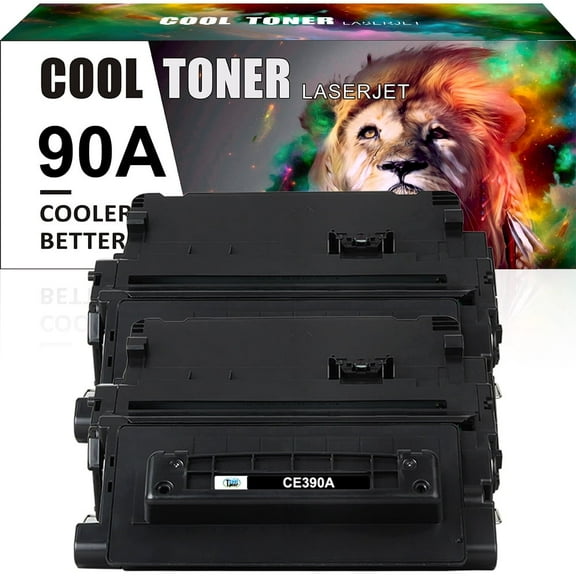 Cool Toner Compatible Toner Replacement for HP CE390A LaserJet Enterprise M4555 MFP Series LaserJet Enterprise 600 M601 M602 Series 600 M603n M603dn Printer Ink (Black,2-Pack)