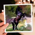 thumbnail image 7 of 3drose, Black Horse, 12 Greeting Cards with Envelopes, 7 of 7