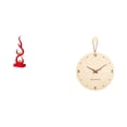 thumbnail image 1 of Reloj de pared con escultura de fuego abstracta, estatua artística de madera, adorno de resina para el hogar, decorativo, para colgar en la pared, sil, 1 of 8