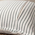 thumbnail image 3 of Unique Bargains 4 Pcs Classical Striped Throw Pillow Cover Black/Navy Blue 18" x 18", 3 of 7