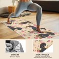 thumbnail image 4 of Dachshund and Flower Hot Yoga Mat Towel Non Slip for Hot Yoga - Quick-Drying Yoga Mat Cover with 4 Corner Pockets with Travel Bag - Hot Yoga Towel Non Slip Grip Moisture Wicking Sweat 70"x26", 4 of 6