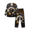 thumbnail image 1 of Balery Casino Cards Pijama para Hombre de Dos Piezas con Manga Larga, Conjunto de Dormir y Descanso Suave con Bolsillos-Small, 1 of 7
