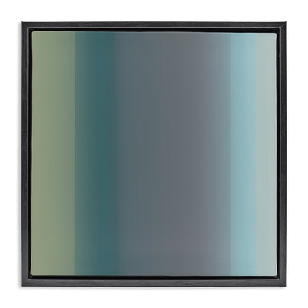 Stupell Industries Subtle Ombre Gradient Abstract Painting Black Floater Framed Canvas Art Print Wall Art 18 x 18