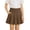 Z76 Coffee, variant on Glisme Little Girls Back To School Skirts Solid Color Elastic Waist College Style With Pockets Fashion Pleated Skirt For Girls Size 5-6 Years