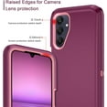 thumbnail image 3 of Petocase for Samsung Galaxy A25 5G Case Shockproof Dust/Drop Proof 3-Layer Full Body Protection [Without Screen Protector] Rugged Heavy Duty Durable Cover Case,Purple/Pink, 3 of 7