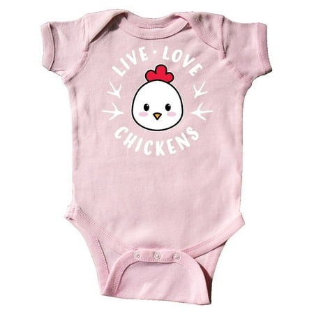 

Inktastic Live Love Chickens Gift Baby Boy or Baby Girl Bodysuit