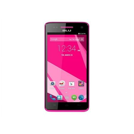 BLU Studio 5.0 CE D536 4 GB Smartphone, 5" LCD FWVGA 480 x 854, 512 MB RAM, Android 4.4.2 KitKat, 2.75G, Pink