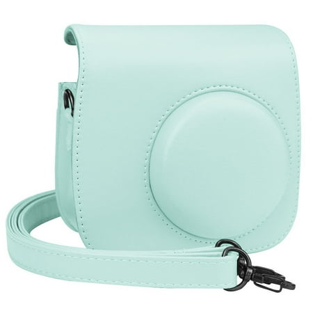 140 Camera Shoulder Bag Fujifilm Instax Mini 9 Case, Epicgadget(TM) Premium Leather Protective Case with Shoulder Strap and Pocket for Fujifilm Instax Mini 8 8+ / Mini 9 Instant Camera (Ice Blue) ()