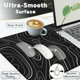 thumbnail image 3 of Topographic Mouse Pad Large, Gaming Mouse Pad, XXL Mousepad, Keyboard and Mouse Pad, Desk Mat, 35.3 x 15.7 in, Minimalist Contour for Office, 3 of 6