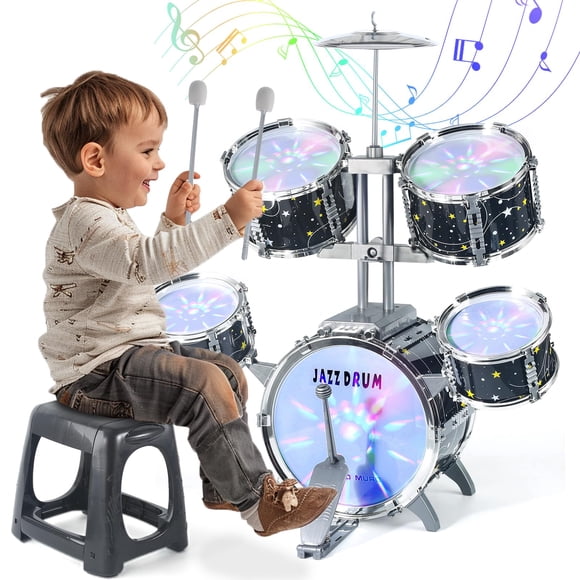 Batería CAPTAIN CHAOWING Kids Upgraded Jazz de 1 a 3 años con luz