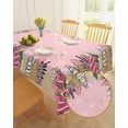 thumbnail image 2 of Rectangle Pink Christmas Tree Tablecloth Waterproof & Stainproof Tablecloths,Wipeable Table Cloth Wrinkle-Free for Round/Rectangle/Oval/Square/Party,Snowflake Forest Plaid Leopard Print Dot 60x84, 2 of 6