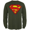 thumbnail image 1 of Superman - Shield Logo Moss Long Sleeve T-Shirt, 1 of 1