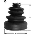 thumbnail image 2 of Febest BOOT INNER CV JOINT KIT 86X97X24.5 # 0215-S14T OEM 39741-05U28, 2 of 2