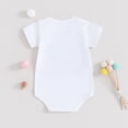 thumbnail image 3 of Bagilaanoe Newborn Baby Girl Boy Rompers Letters Print Short Sleeve Bodysuits 3M 6M 9M 12M Infant Casual One Piece Short Jumpsuit, 3 of 7