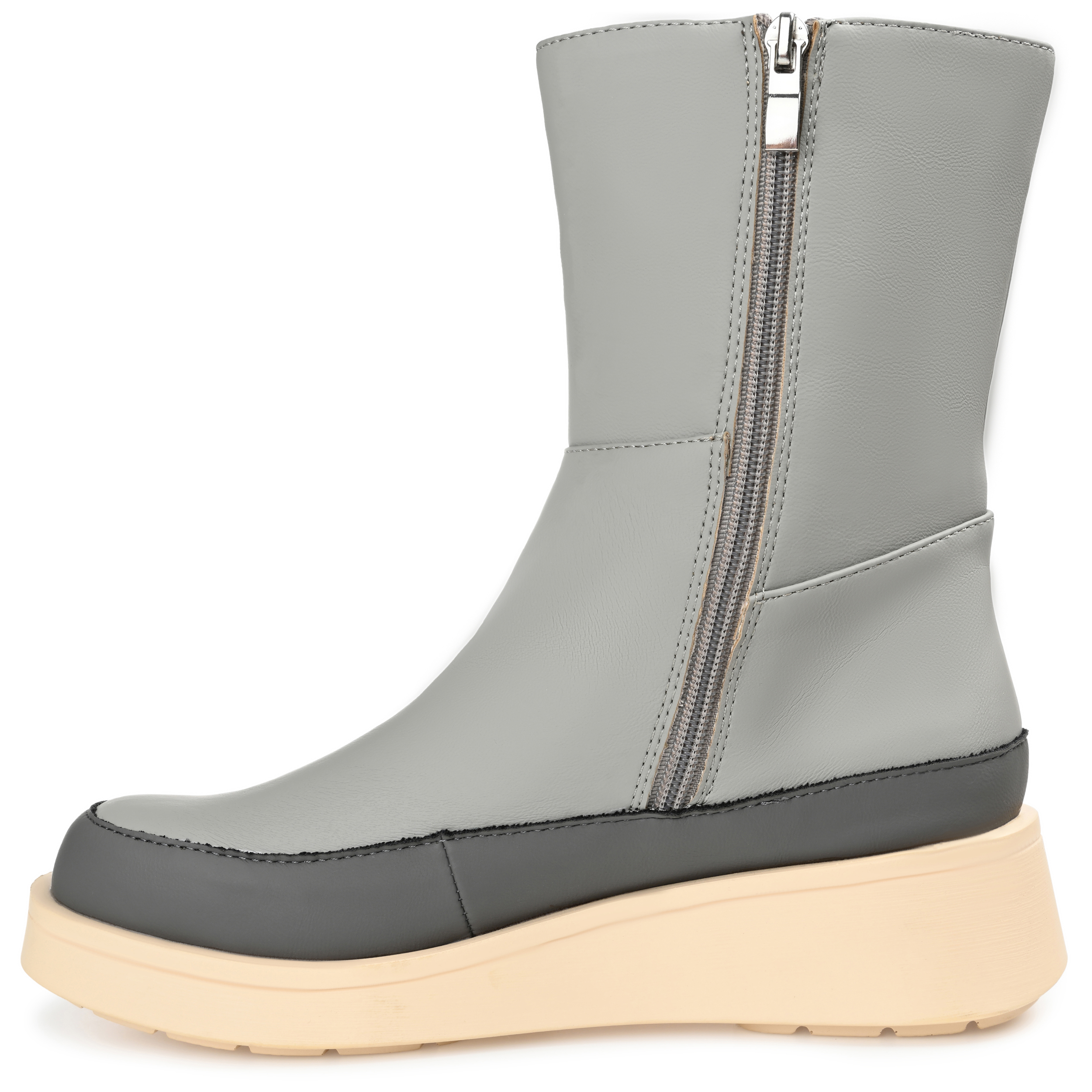 Journee Womens Cristen Inside Zip Platform Booties