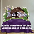 thumbnail image 2 of Victory Store 72 x 36 Inch He Is Risen Easter Yard Signs with Jesus, 9 Count, 2 of 8