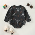 thumbnail image 2 of Bagilaanoe Newborn Baby Boy Oversized Romper Sweatshirt Long Sleeve Bodysuit Bull Head Print Pullover 3M 6M 12M 18M 24M Fall Tops Tee, 2 of 7