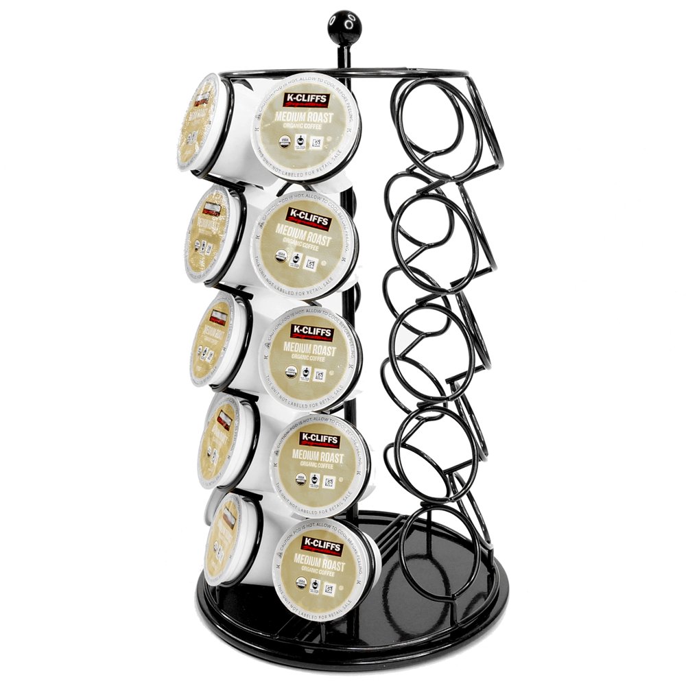 K Cup Coffee Pod Carousel Heavy Duty Espresso Capsules Pod Storage Quality Organizer Holds 35 K