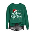 thumbnail image 5 of Enjoytime Crew Neck Sweatshirts Women Cute Printed Long Sleeve Pullover Tops Xmas Holiday Casual Fashion Clothing Army Green XL, 5 of 5