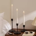 thumbnail image 4 of Stmarry Flickering Flameless Taper Candles with Remote - 9.65 Inch LED Candlesticks, Realistic 3D Flame with Wick, White Real Wax, Spring Home Decor, Automatic Timer - Set of 3, 4 of 8
