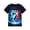 Dark Blue, variant on OOOUM Boys Short Sleeve Tees Print Crewneck Birthday Shirt Tops Children Summer Loose Fit Lightweight Outfits Dark Blue 7-10 Years