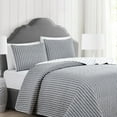 thumbnail image 4 of Market & Place Nora Reversible Lightweight Modern Striped Quilt Set, 4 of 5