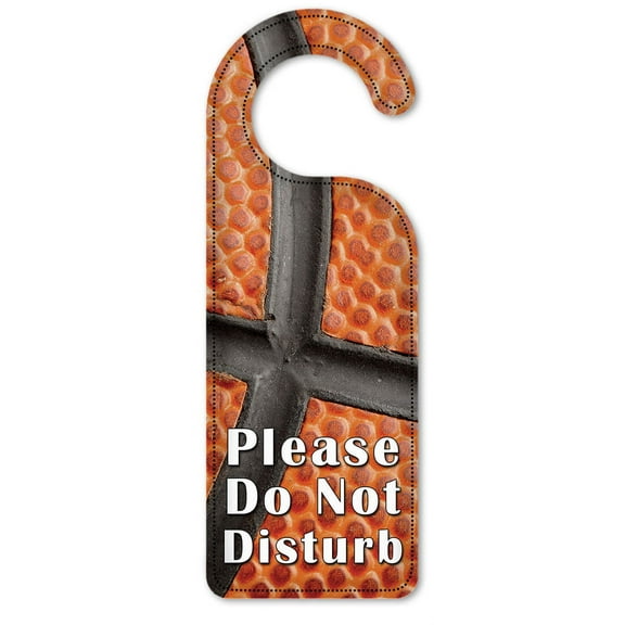Do Not Disturb Door Knob Hanger Sign - Basketball Closeup