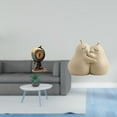 thumbnail image 2 of Figura moderna de cerámica con forma de globo terráqueo abrazando una pera, reloj de mesa, soporte para libros, adorno artístico para oficina, estante, 2 of 8