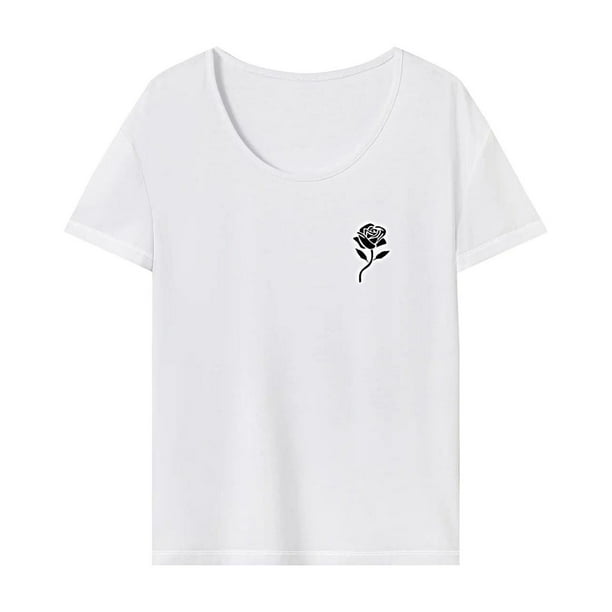 Camiseta básica ligera de verano para mujer, ajuste regular, para deportes de caminata XL