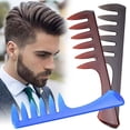 thumbnail image 1 of Trayknick Professional Men Wide Tooth Comb Salon Barber Hairdressing Styling Hair Brush Blue, 1 of 13