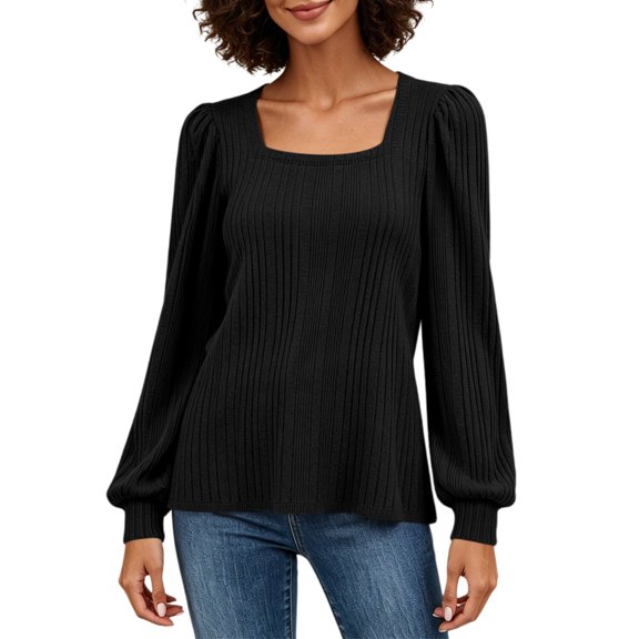 Women Long Sleeve Puff Sleeve Tops Square Neck Tank Tops Oversized Shirts Flowy Tops Cute Tops Layering Tops Going Out Tops Collared Shirts Workout Tops Casual Top Summer Work Top