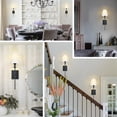 thumbnail image 5 of GoYeel Set of 2 Classic Rustic Industrial Wall Sconce Lighting Fixture with Flared White Textile Lamp Shade and Antique Brass Tapered Column Stand, 5 of 8