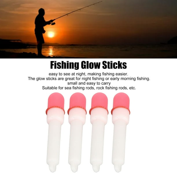4PCS LED Glow Stick Fishing Floats, High Visibility Rod Floats, Durable  ABS, Red Sealing , Wide Applications 